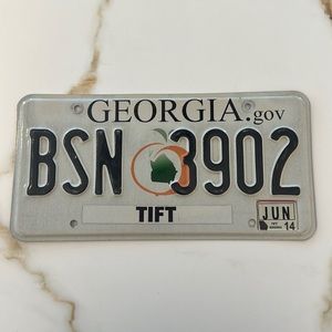 Georgia license plate
